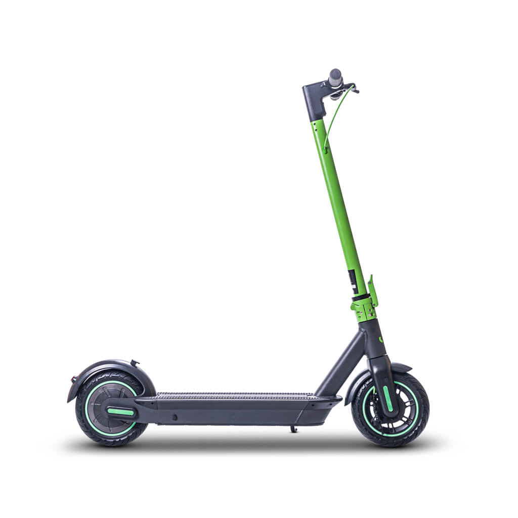 grey and green ampere go electric scooter